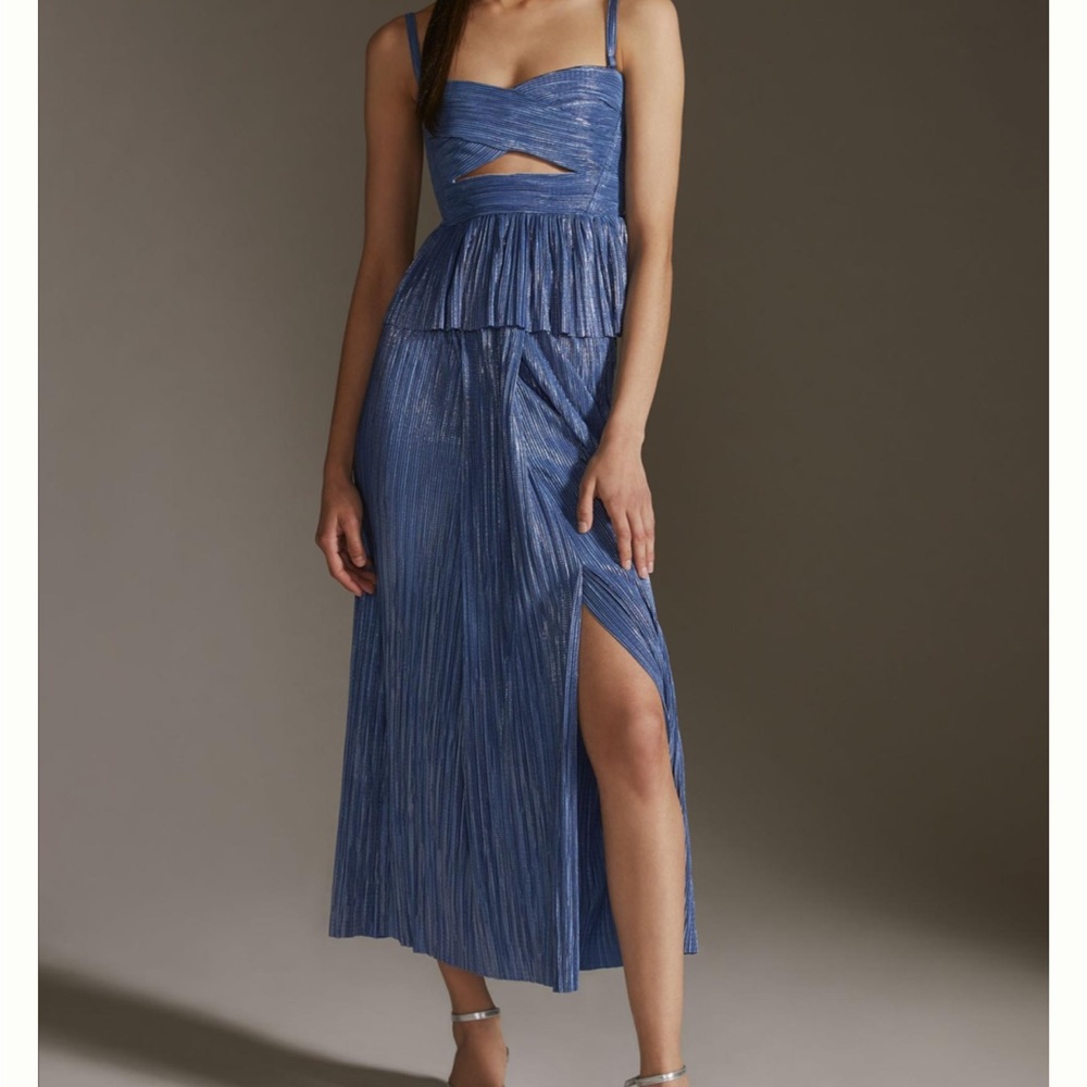 Sabina Musayev Blue Pleated Camisole Top - Picture 10 of 12